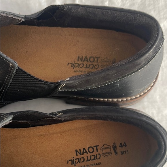 Naot Men's Black Leather Shoes size 10.5 - Picture 2 of 7